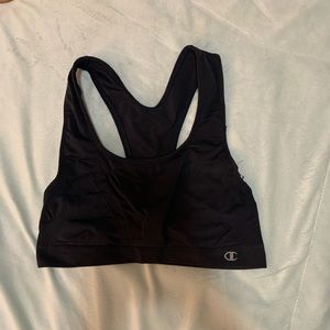 Sporty black sport bra